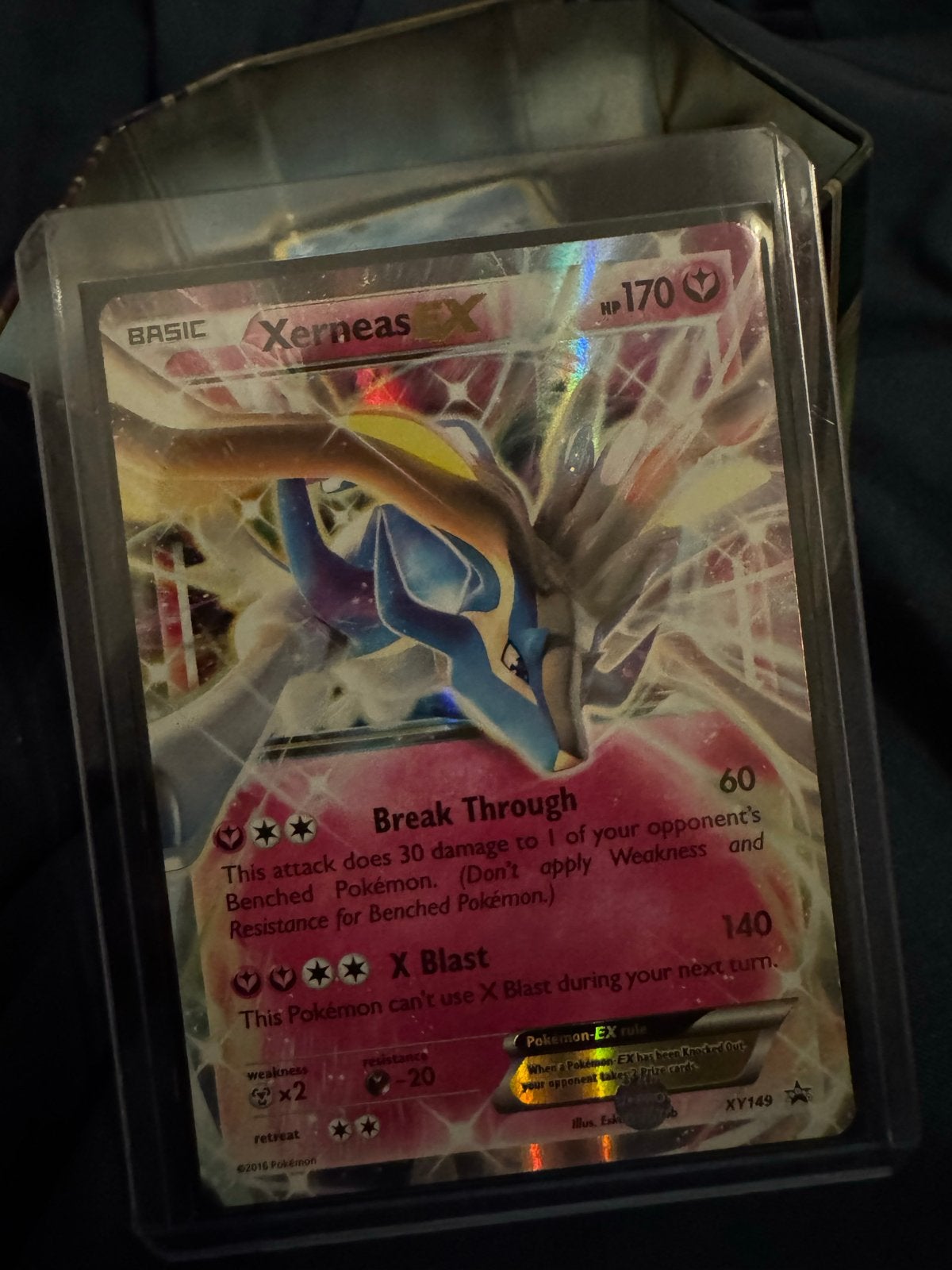 Pokémon Kaart: Xerneas EX (XY149) - Zo goed als nieuw, Hobby en Vrije tijd, Ophalen of Verzenden, Zo goed als nieuw, Losse kaart