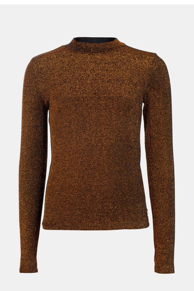 Geweldige gouden JILL & MITCH/Shoeby glittertop mt 146/152., Kinderen en Baby's, Kinderkleding | Maat 146, Zo goed als nieuw, Shirt of Longsleeve