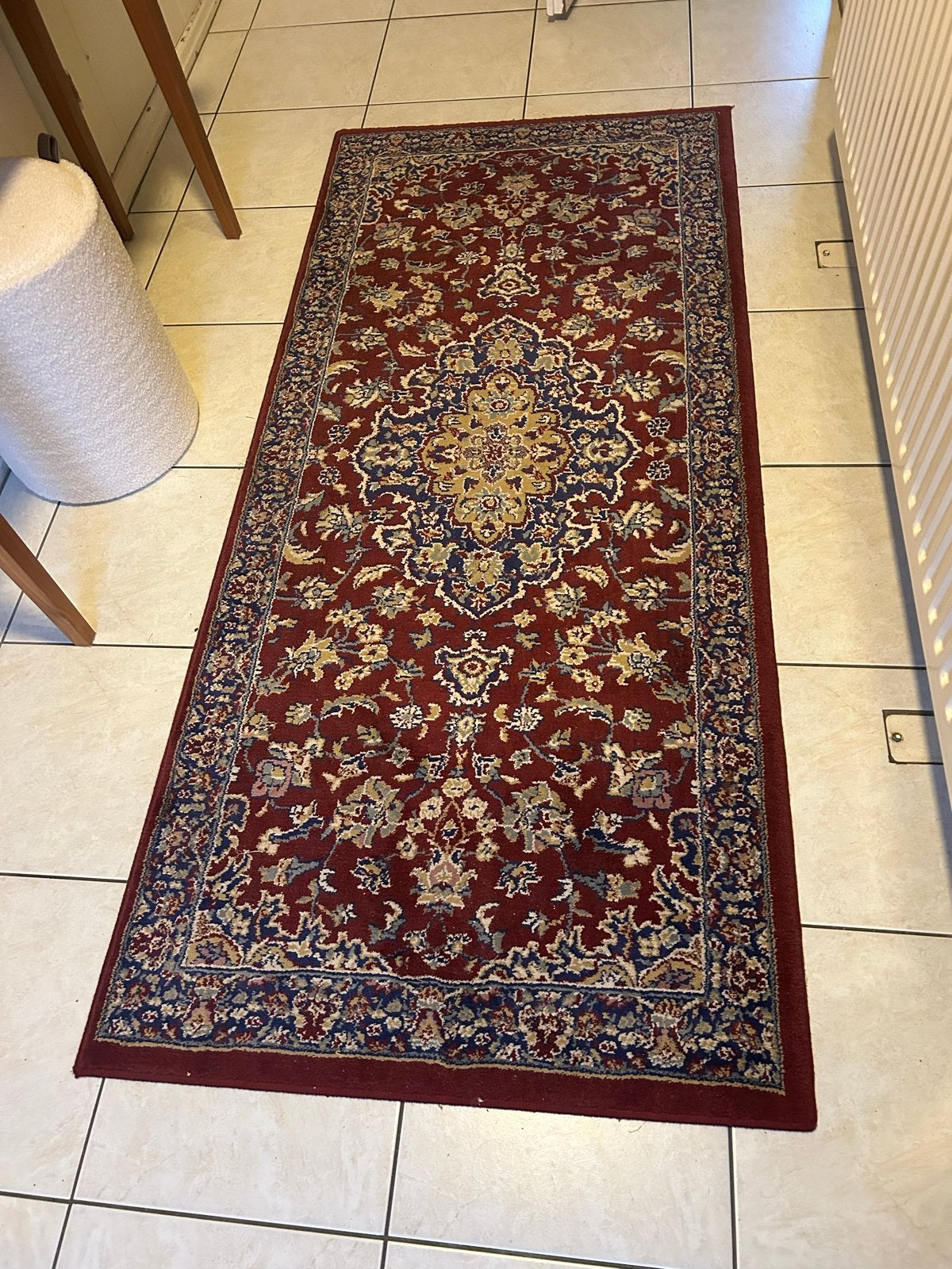 IKEA Vedbäk Vloerkleed 80x180 cm - Klassiek Rood/Blauw, Huis en Inrichting, Ophalen, Gebruikt, 50 tot 100 cm, 150 tot 200 cm