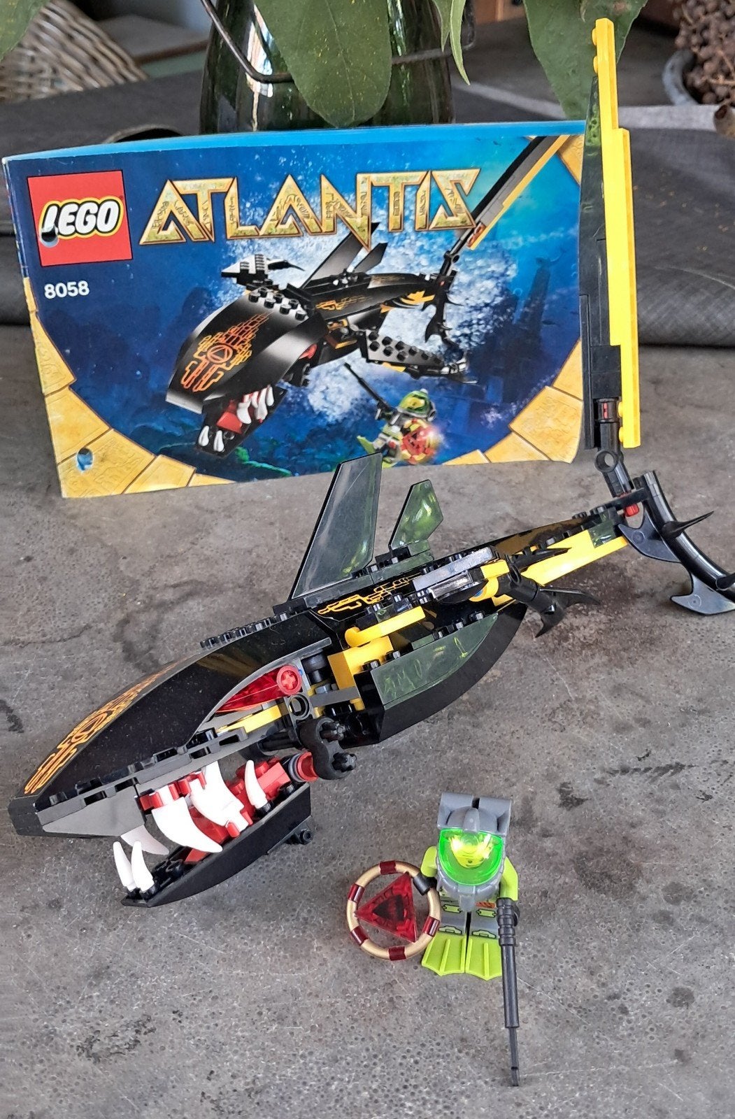 Lego Atlantis 8058 Guardian of the Deep compleet met doos, Gebruikt, Overige thema's, Lego, Ophalen of Verzenden