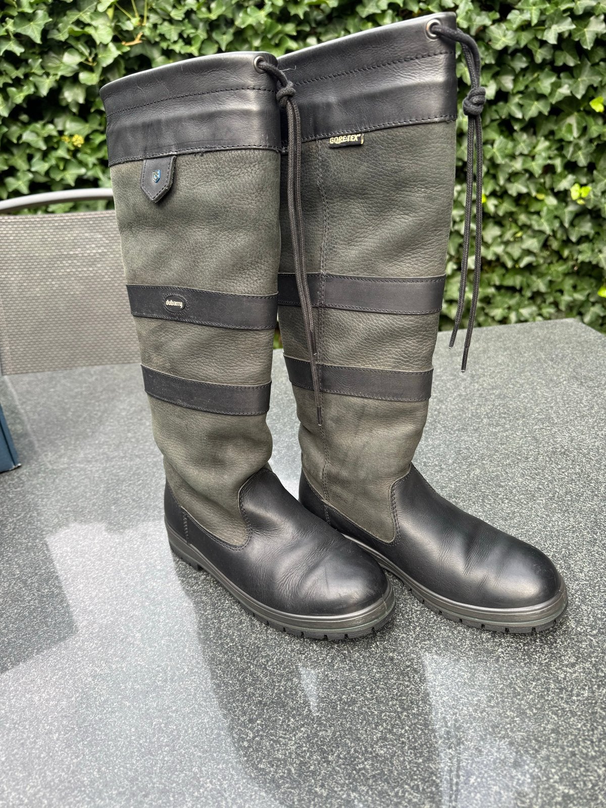 Dubarry Galway laarzen - Zwart volledig leer, Ophalen of Verzenden, Zo goed als nieuw, Zwart, Hoge laarzen