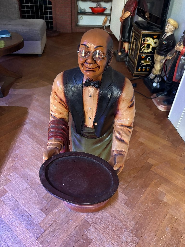 Vintage beelden: butler, golfer, brandweer, aliën, honkbal, Antiek en Kunst, Overige onderwerpen, Handgemaakt, Beeld, Composieten