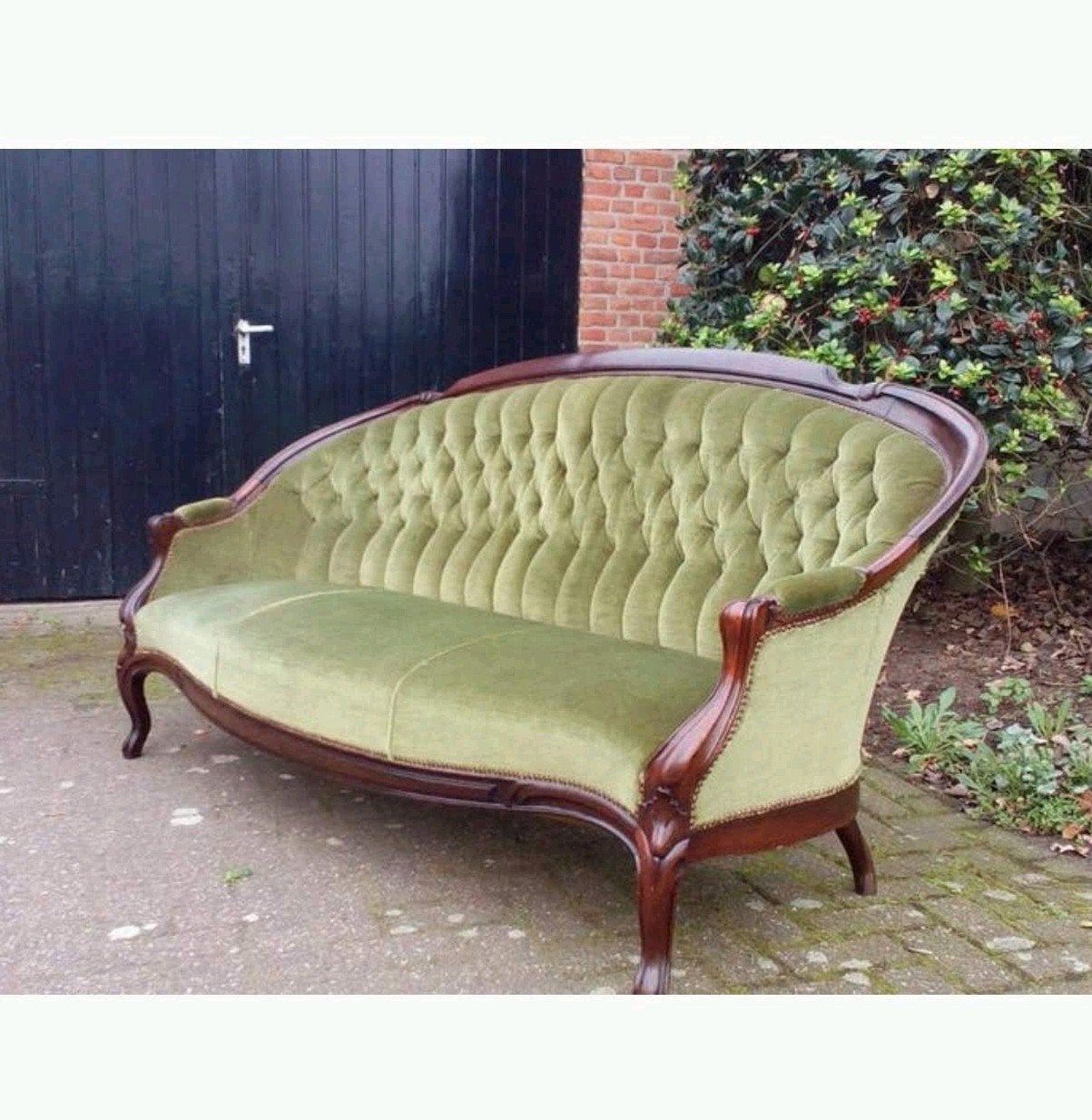 Mooie Palissander kuipbank, Antiek en Kunst, Antiek | Meubels | Stoelen en Banken, Ophalen