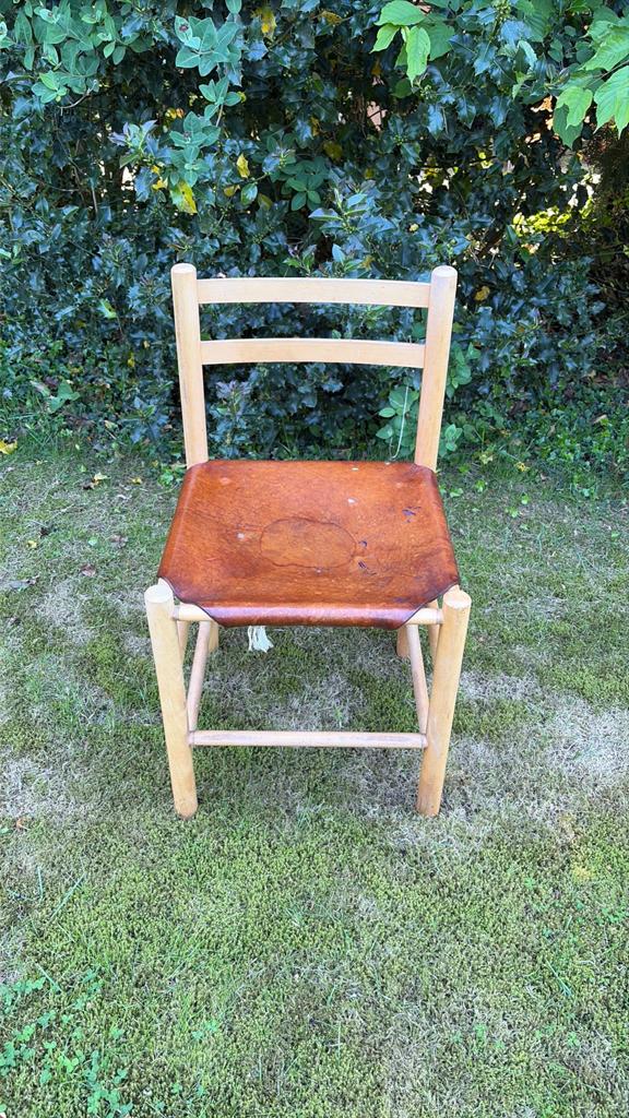 Vintage stoel design Ate van Apeldoorn Houtwerk Hattem, Ophalen, Gebruikt, Vintage mid century, Bruin