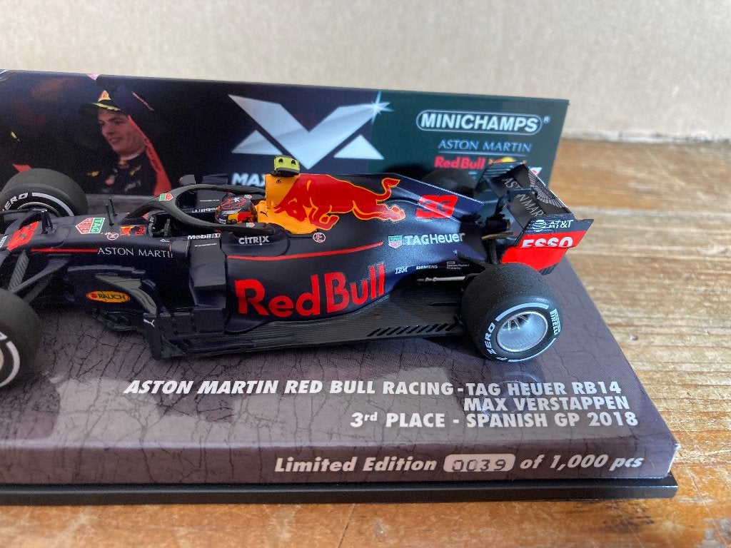 ✅ Max Verstappen 1:43 3rd Place Spanish GP 2018 editie 35, Ophalen of Verzenden, Nieuw, Formule 1