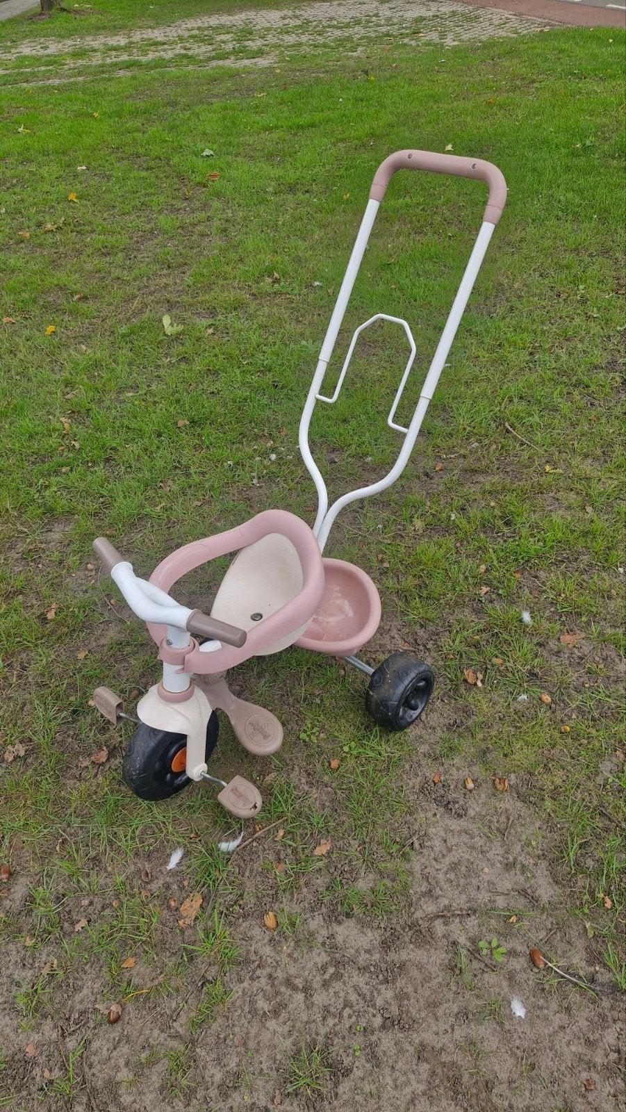Smoby driewieler, Ophalen of Verzenden, Gebruikt, Smoby, Duwstang