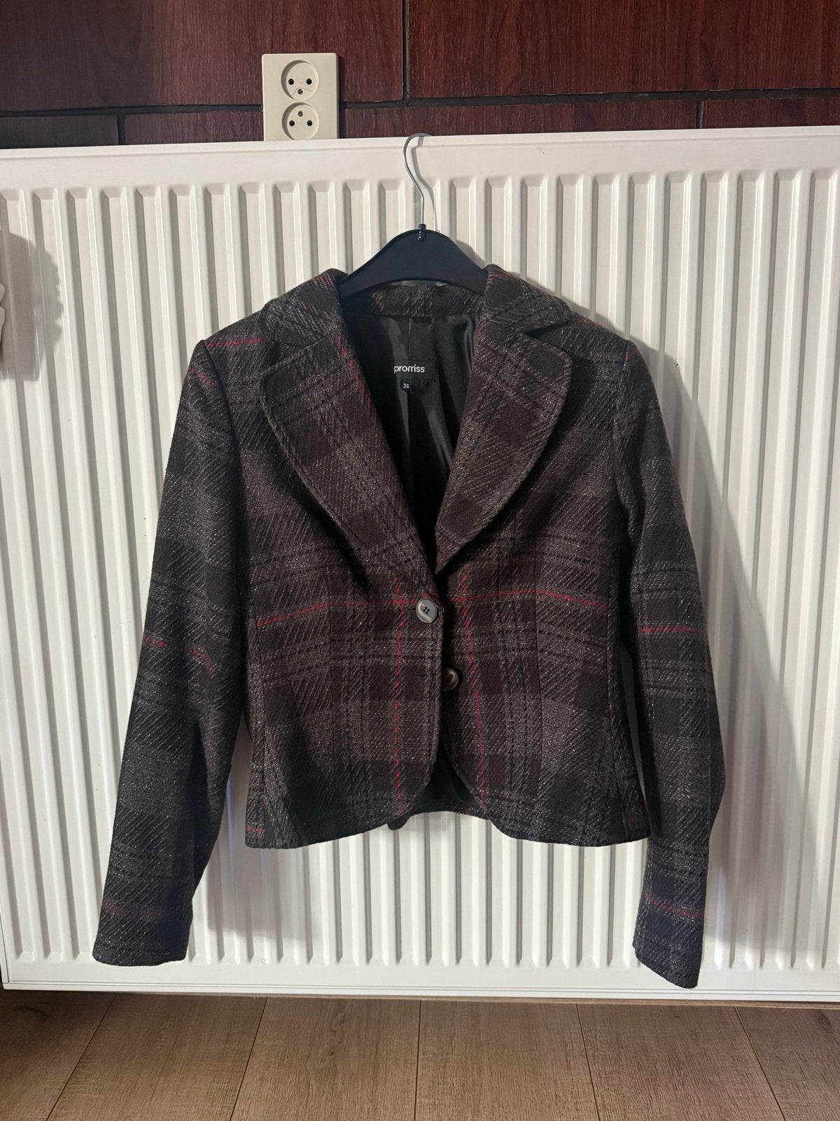 Promiss Blazer Maat 36 - Stijlvol en Tijdloos, Bruin, Ophalen of Verzenden, Jasje, Maat 36 (S)