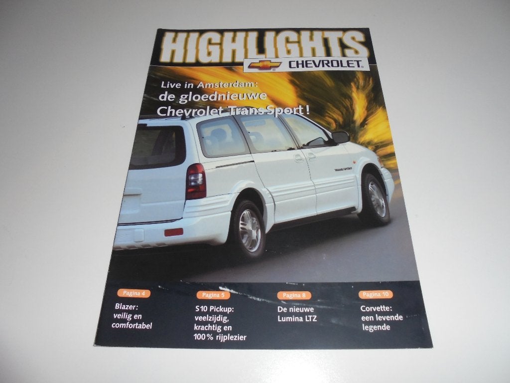 brochure Chevrolet modellenprogramma  1997, Ophalen of Verzenden, Zo goed als nieuw, Chevrolet