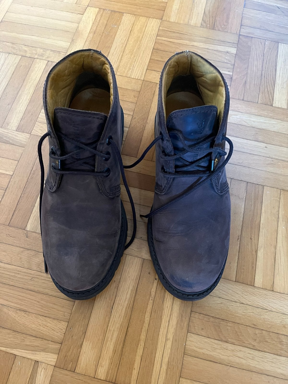 Bruine leren boots - Maat 43 bijna nieuw, Ophalen of Verzenden, Gedragen, Bruin, Boots