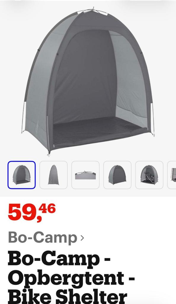 Te koop, opberg fietstent, Caravans en Kamperen, Ophalen of Verzenden, Zo goed als nieuw