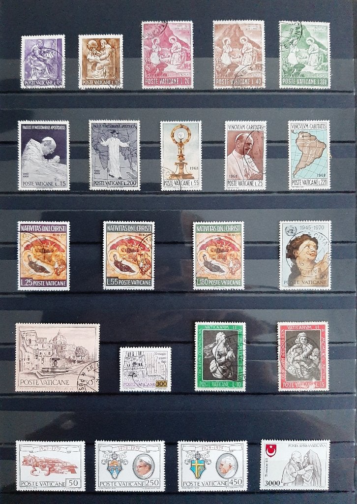 1 Kaart Postzegels Vaticaanstad Nr. 5 Gestempeld en Postfris, Ophalen, Overige landen