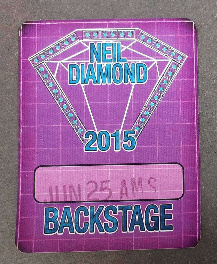 Neil Diamond BACKSTAGE PASS Amsterdam 2015, Verzamelen, Gebruikt, Ophalen of Verzenden, NvT, Foto of Kaart