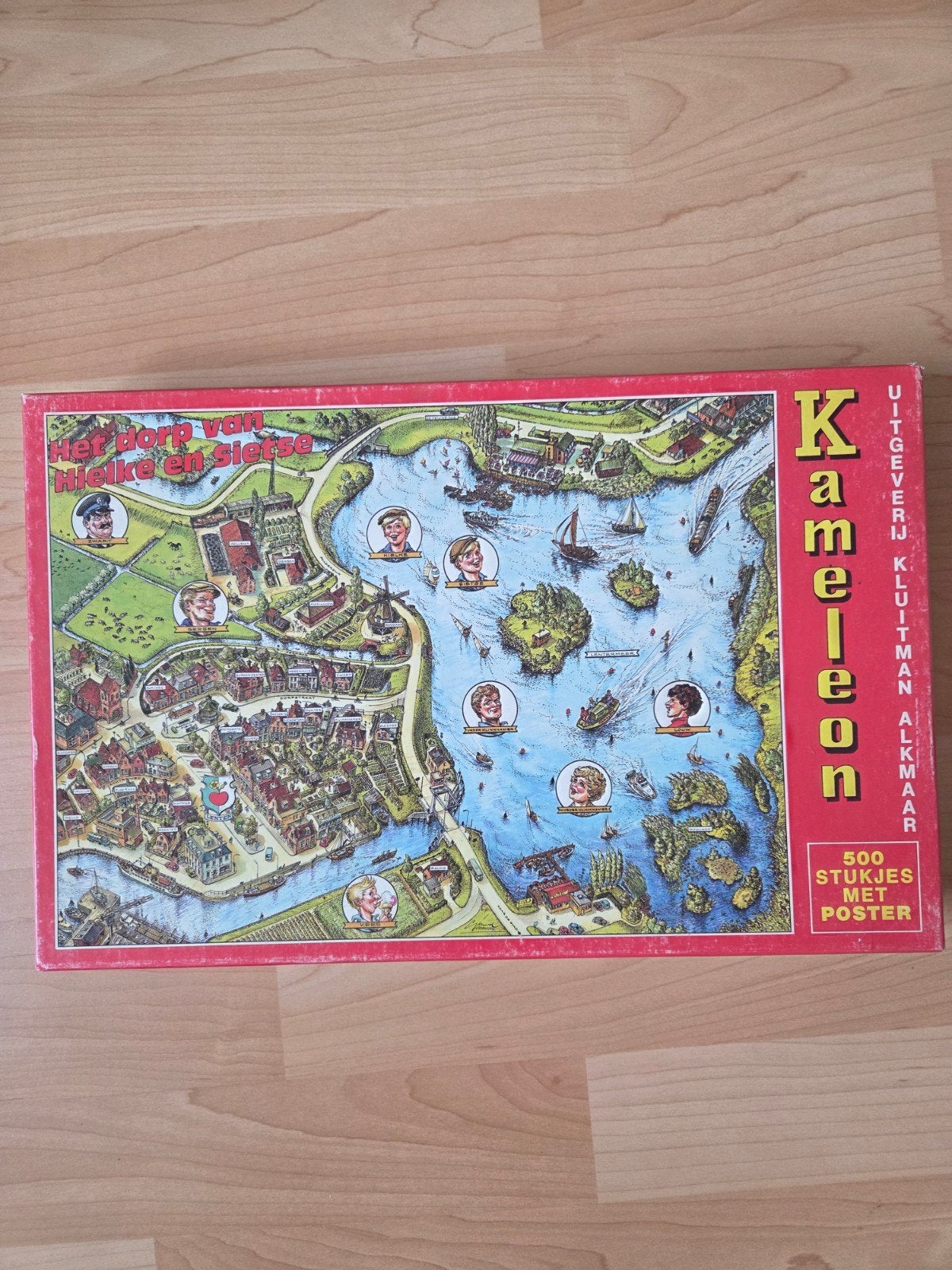 Kameleon puzzel - Het dorp van Hielke en Sietse, Ophalen of Verzenden, 500 t/m 1500 stukjes, Gebruikt, Legpuzzel