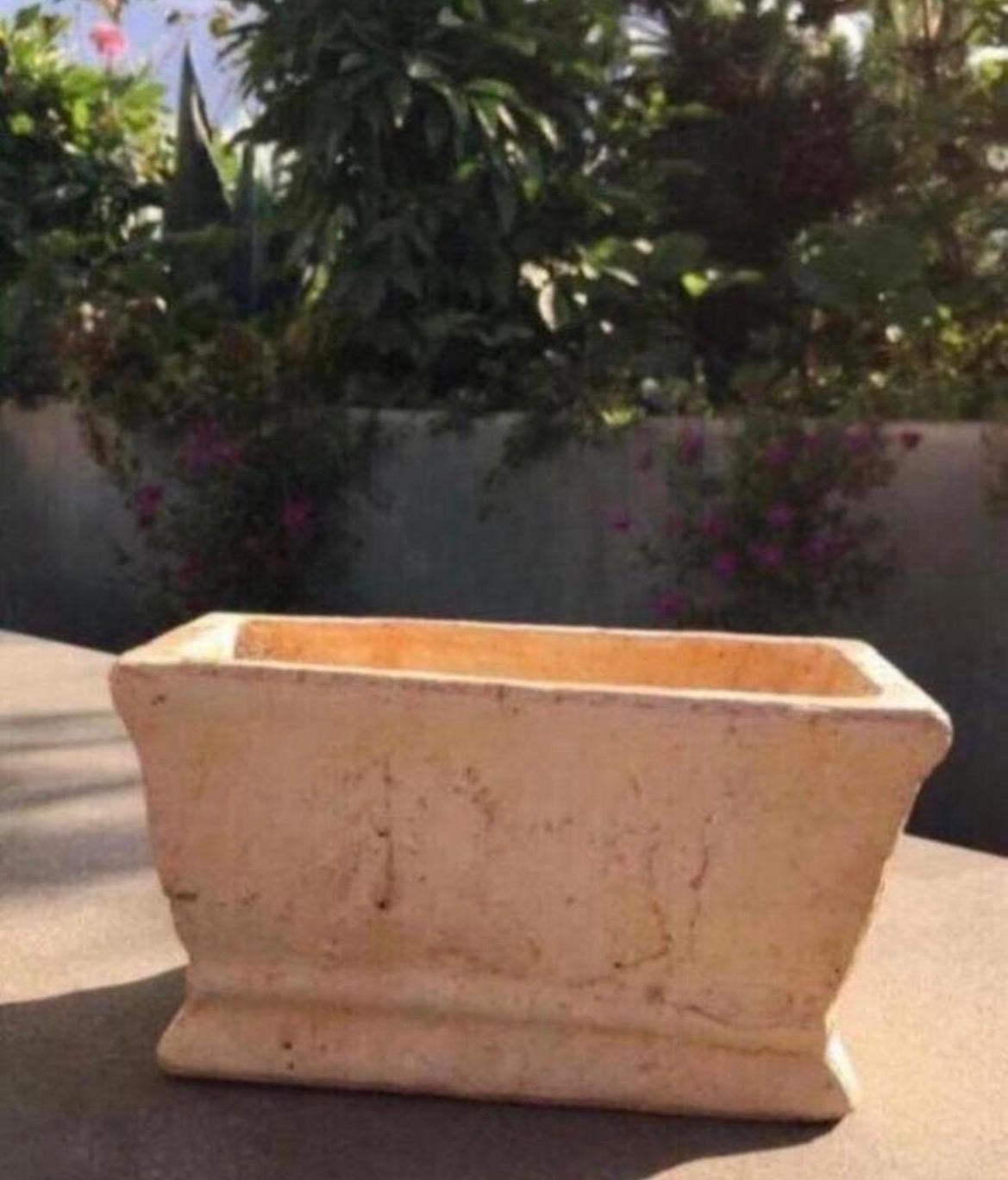 Decoratieve unike pot van terracotta beige bloempot, Ophalen, Gebruikt, Binnen, Terracotta