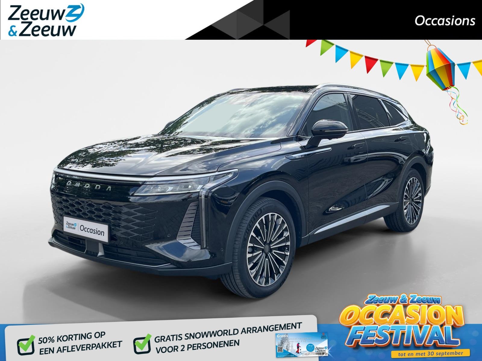 Omoda 9 1.5T-GDi SHS-P Premium 5p | DEMO | 145 km elektrisch, Auto's, Automaat, Euro 6, 4 cilinders, Zwart