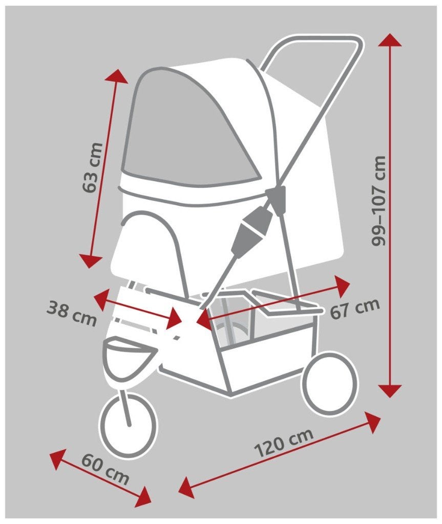 Buggy voor kat of hond dierenbuggy met 3 luchtbanden € 225,-, ., Ophalen of Verzenden, ., Nieuw