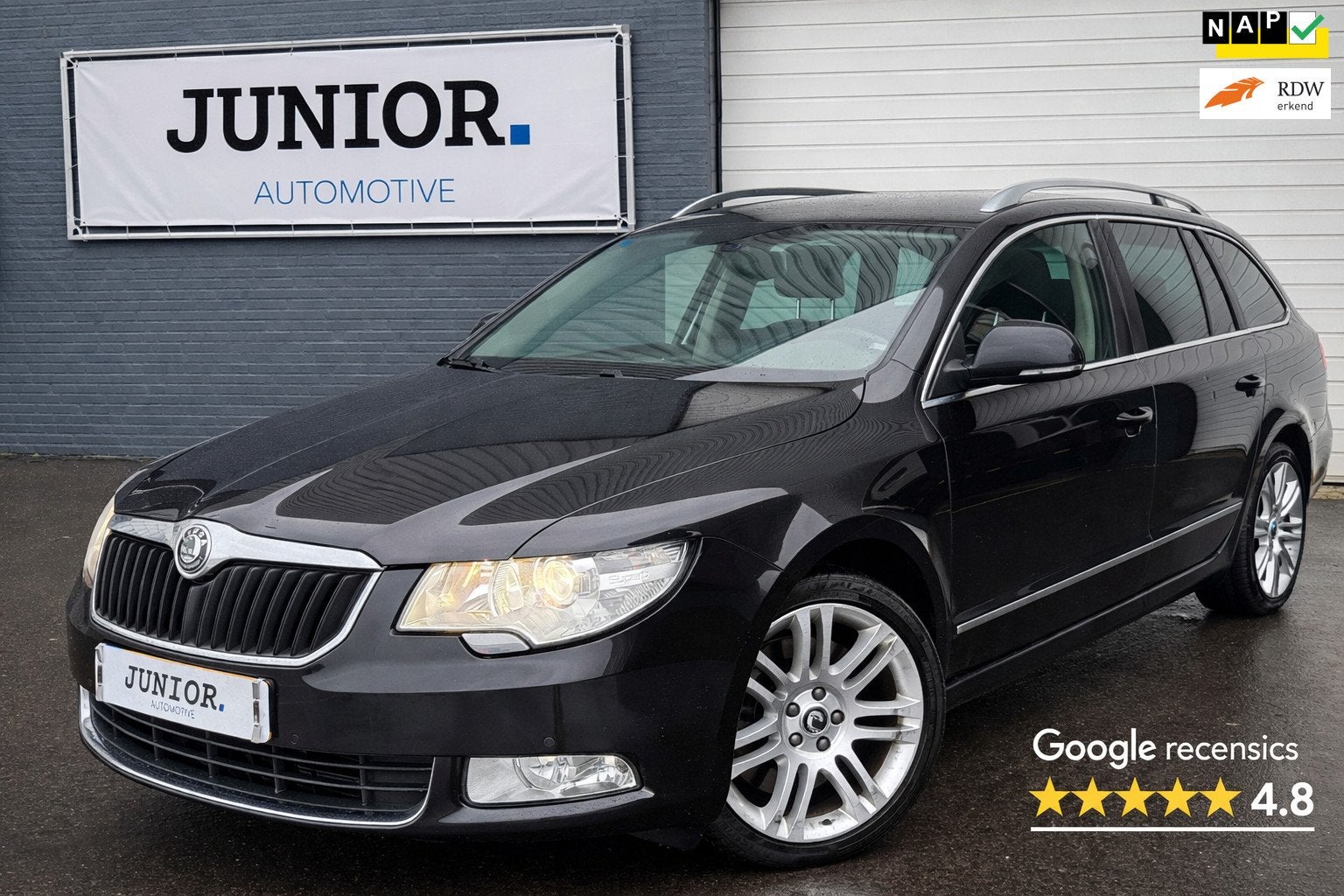 Skoda Superb Combi 1.8 TSI Elegance Business Line AUTO/LEDER, Euro 5, Gebruikt, Zwart, 4 cilinders