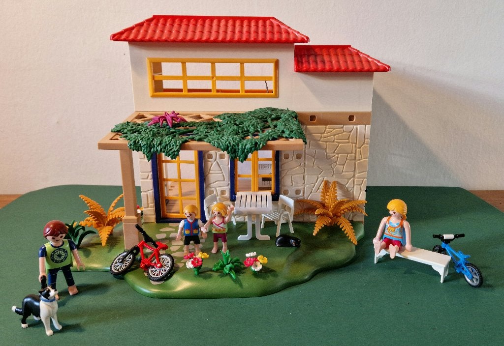 4857 Playmobil vakantiehuis, Gebruikt, Gebouw, Complete set, Family fun