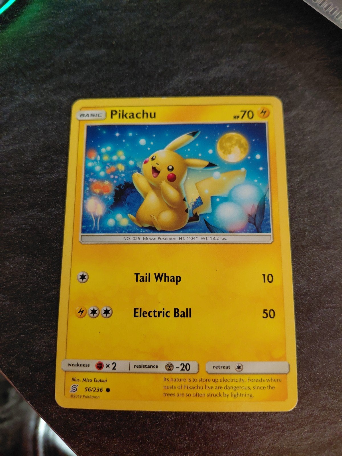 Pikachu non holo - kaart 56/236, Ophalen of Verzenden, Zo goed als nieuw, Losse kaart, Foil