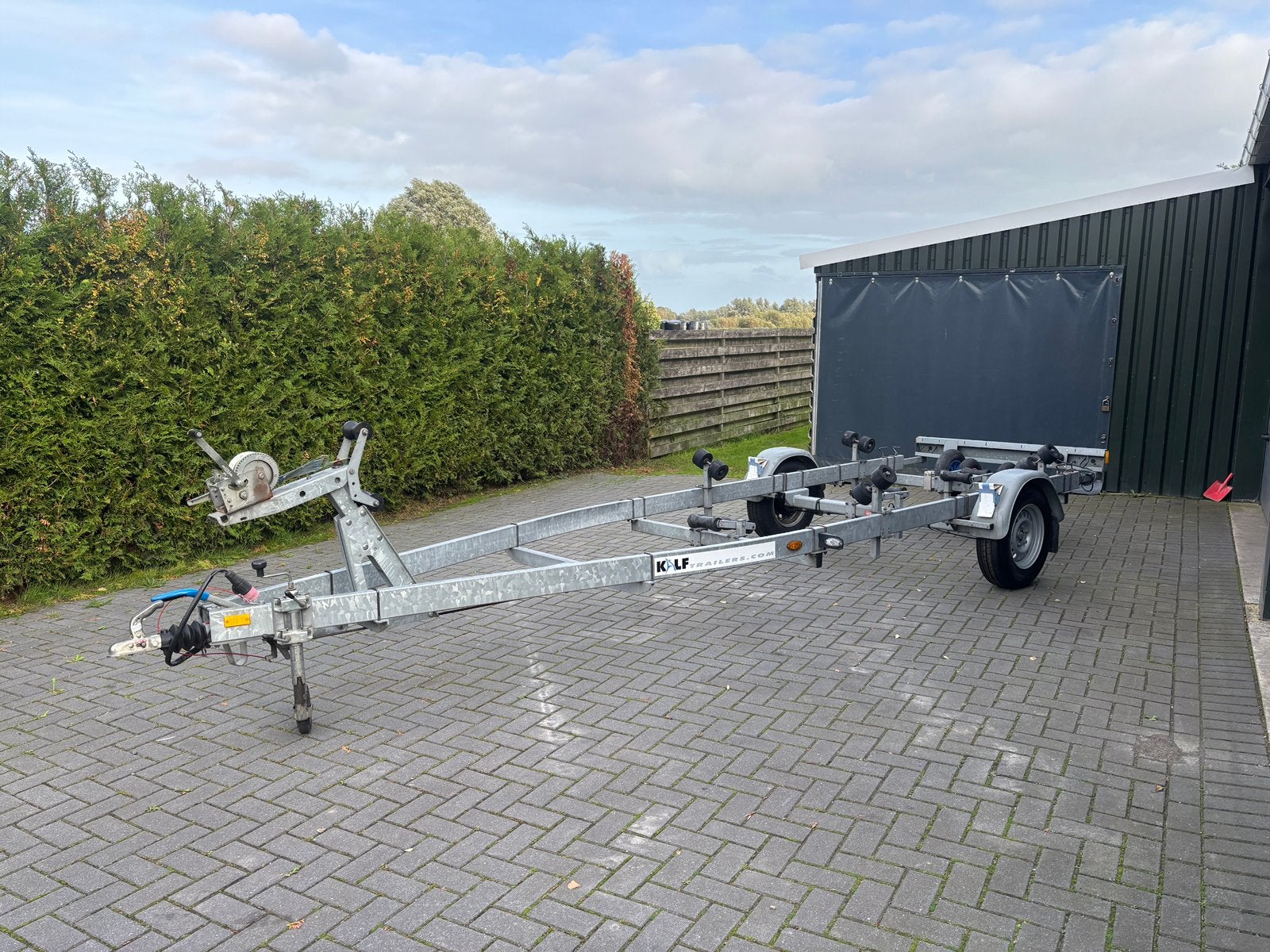 Kalf 1500 kg trailer met nederlands kenteken, Ophalen, Gebruikt, Verstelbare verlichting, Minder dan 1500 kg