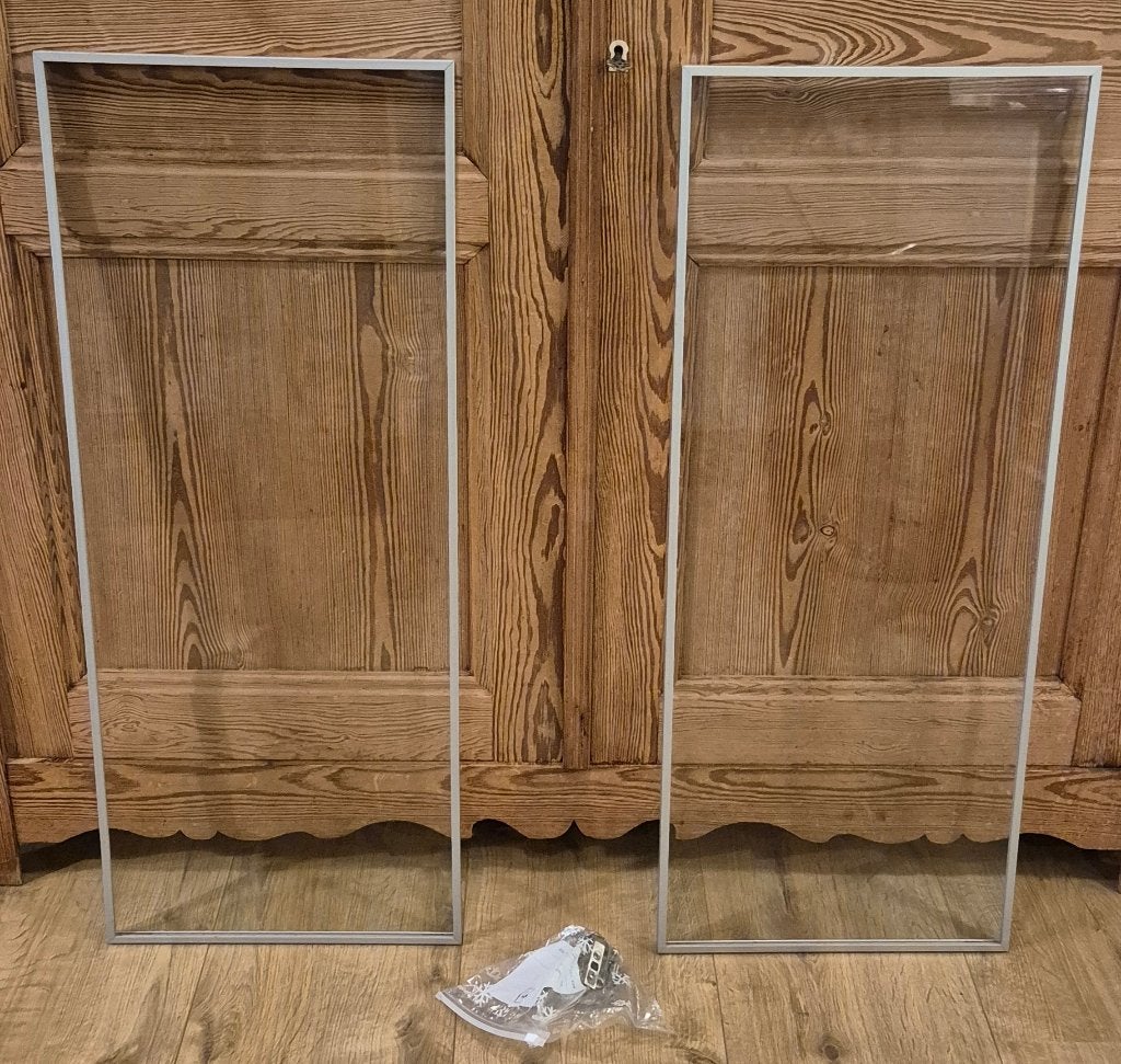 Ikea Billy Morebo/Nyckelby vitrinedeuren 2 stuks, Ophalen, Minder dan 50 cm, Gebruikt, Glas