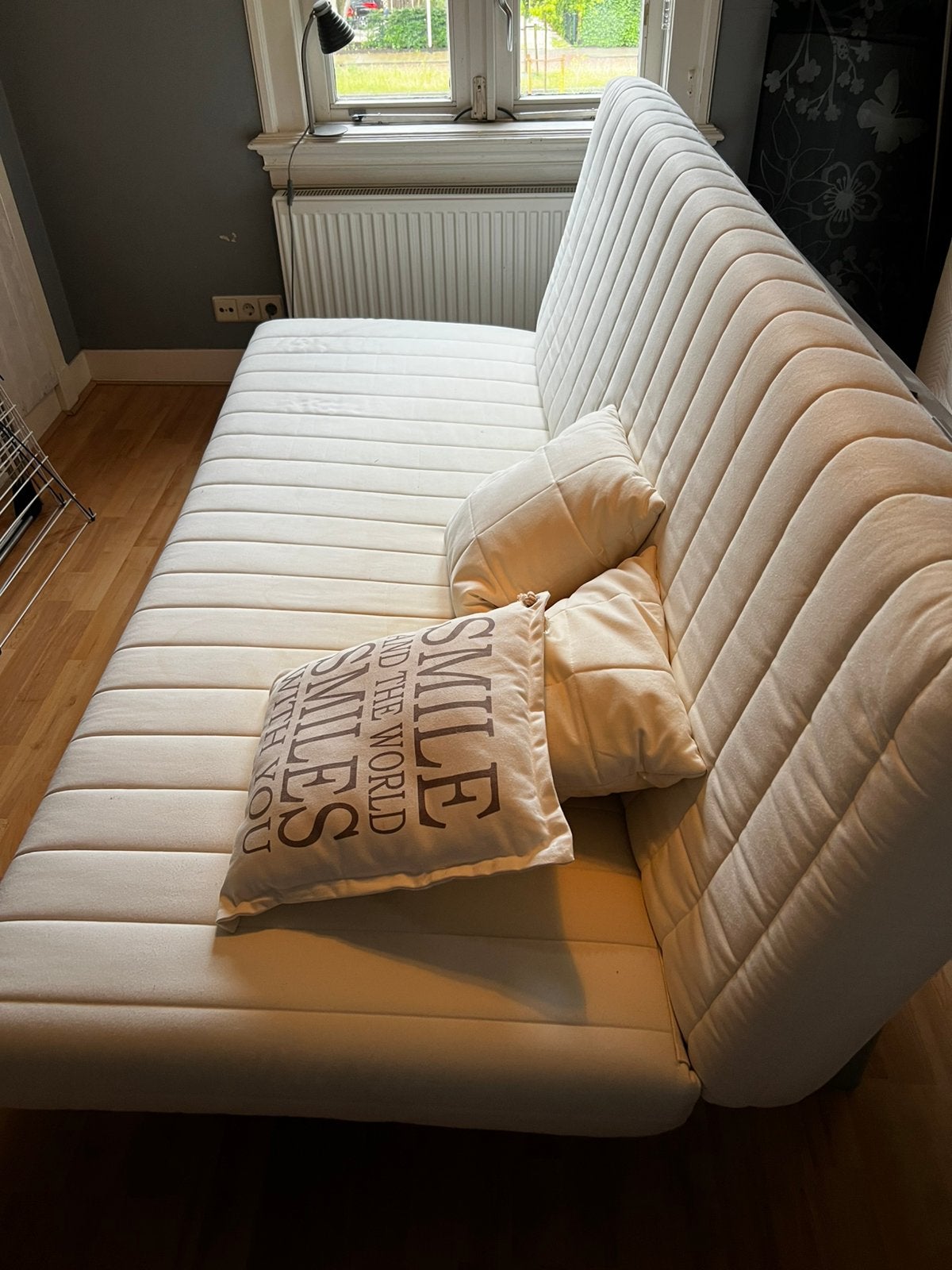 Bedbank Ikea 200x140, Ophalen, Wit, Tweepersoons, 140 cm