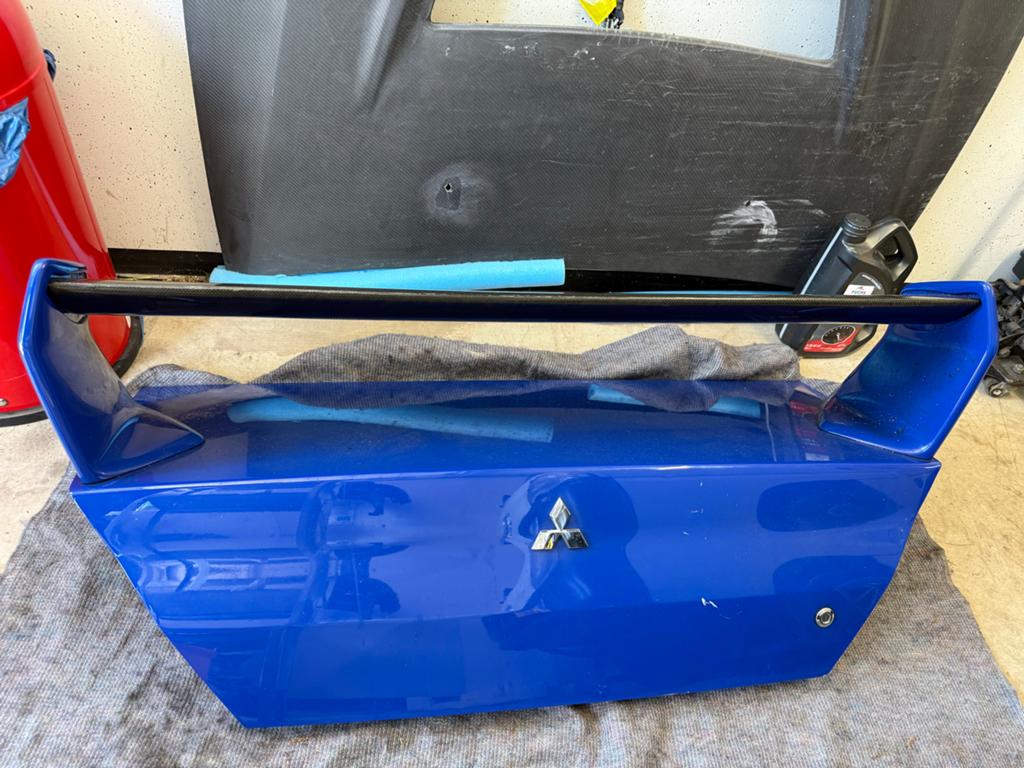 Mitsubishi Lancer Evo 7/8/9 Kofferklep met Carbon Spoiler, Ophalen, Gebruikt, Achterklep, Achter