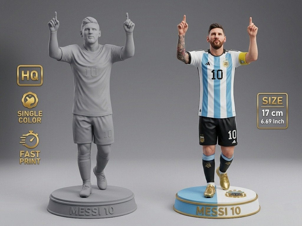 3D Geprinte Messi Figuur - Voetbal Legende, Verzamelen, Poppetjes en Figuurtjes, Ophalen of Verzenden, Nieuw
