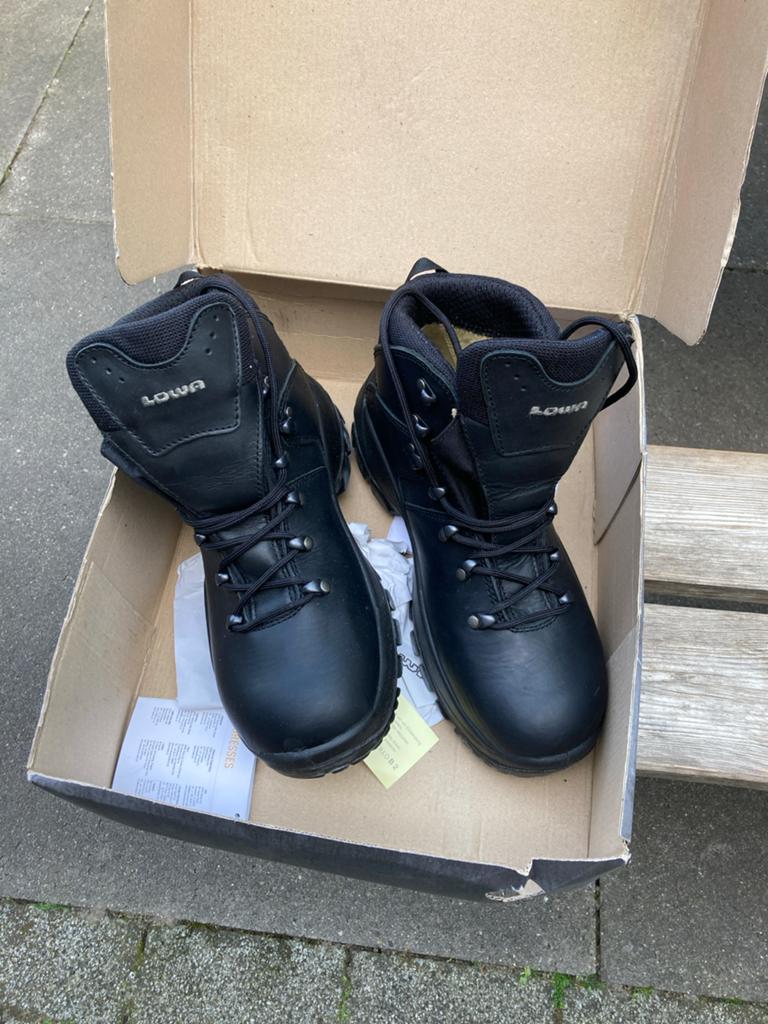 Lowa Leandro Work Mid S3 veiligheidsschoenen, maat 41.5, Kleding | Heren, Ophalen of Verzenden, Nieuw, Zwart, Werkschoenen