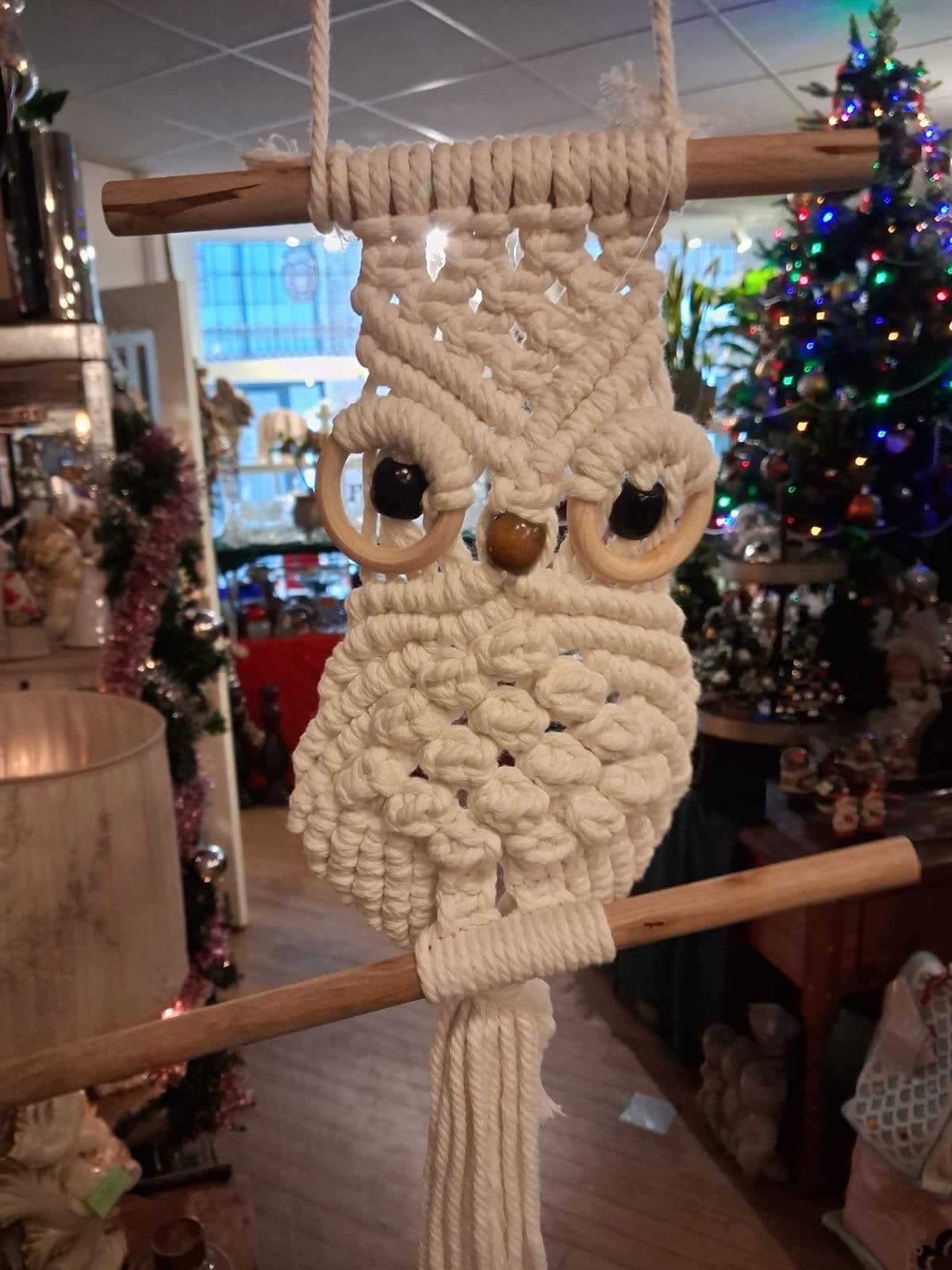Handgemaakte Macramé Uil Wanddecoratie, Meerkleurig, G, Verzenden, Boho