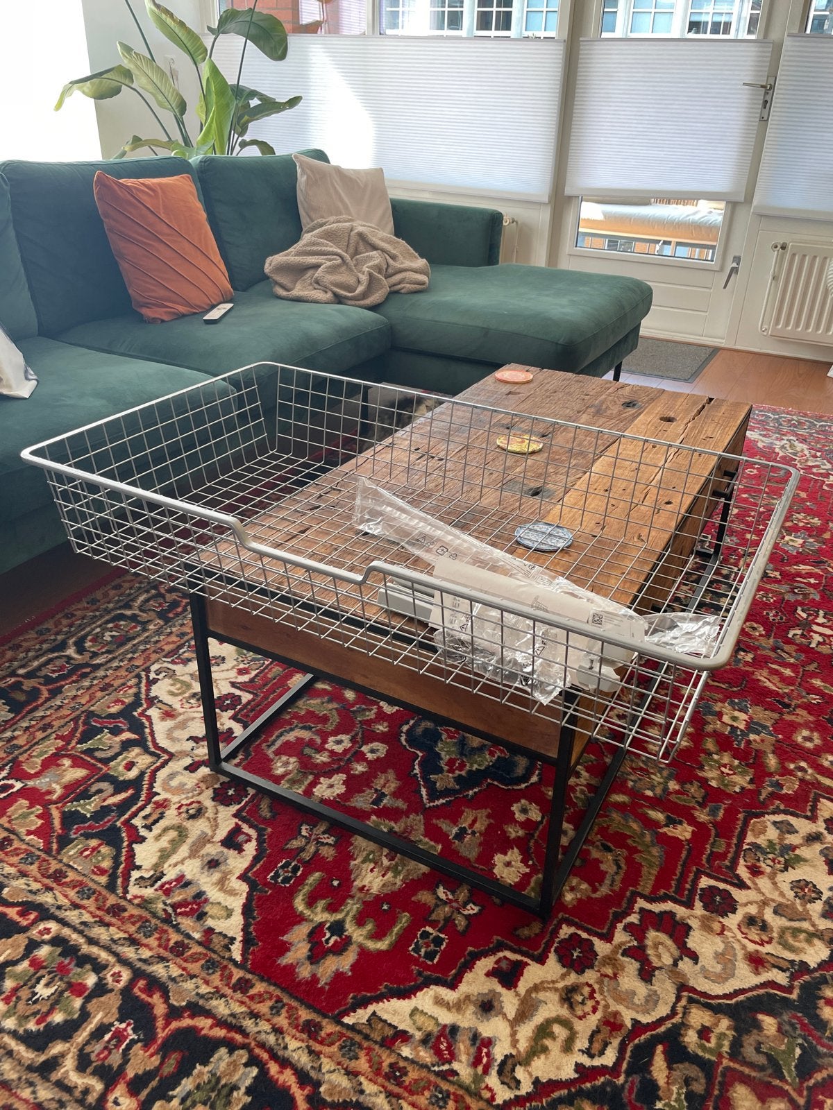 Ikea Pax grijze draadmand 100cm breed (rails kapot), Ophalen, Gebruikt