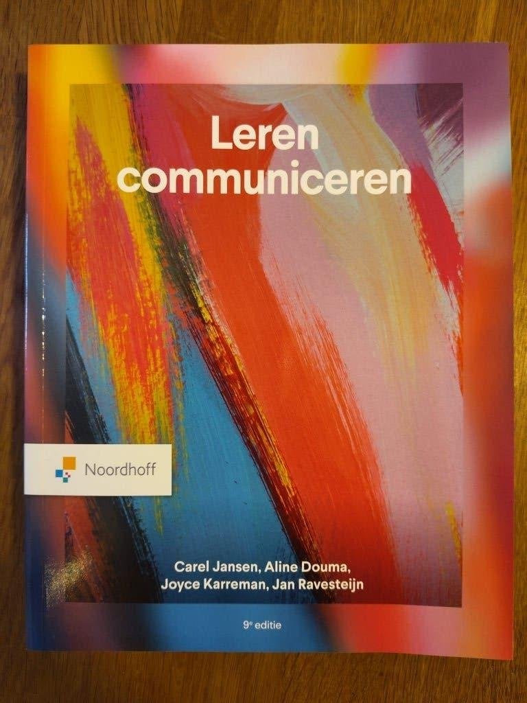 Leren Communiceren 9e editie ISBN: 9789001038526, Boeken, Schoolboeken, Noordhoff, Ophalen of Verzenden, Zo goed als nieuw, Nederlands