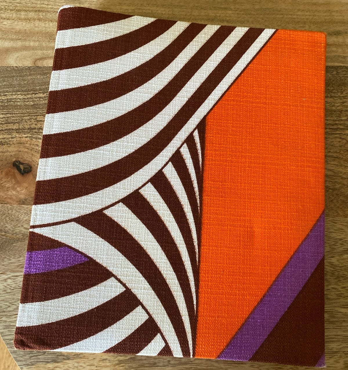 RETRO Vintage Fotoalbum - Bruin, Oranje, Paars Patroon, Plakboek, Overige merken, Meerkleurig, Ophalen of Verzenden