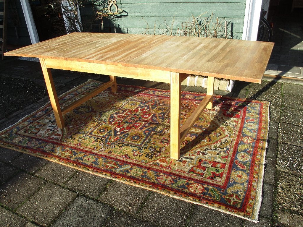 tafel - lange tafel - eiken tafel, Huis en Inrichting, Ophalen, Gebruikt, 200 cm of meer, 50 tot 100 cm