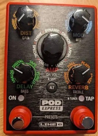 Line 6 POD Express Multi-effect Gitaarpedaal, Ophalen of Verzenden, Zo goed als nieuw, Delay of Echo