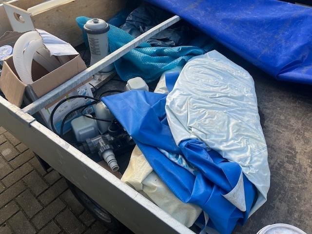 zwembad te koop met zoutwater filter, Ophalen, Gebruikt, Minder dan 80 cm, Opzetzwembad