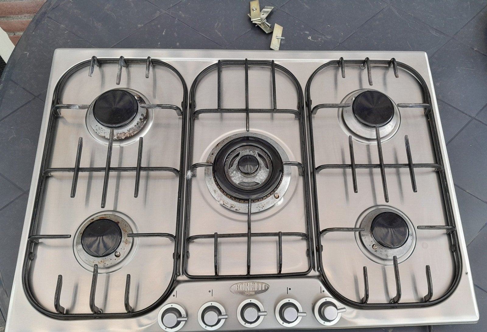 Boretti gaskookplaat 70 cm met wokbrander, Ophalen, Gebruikt, Inbouw, Gas