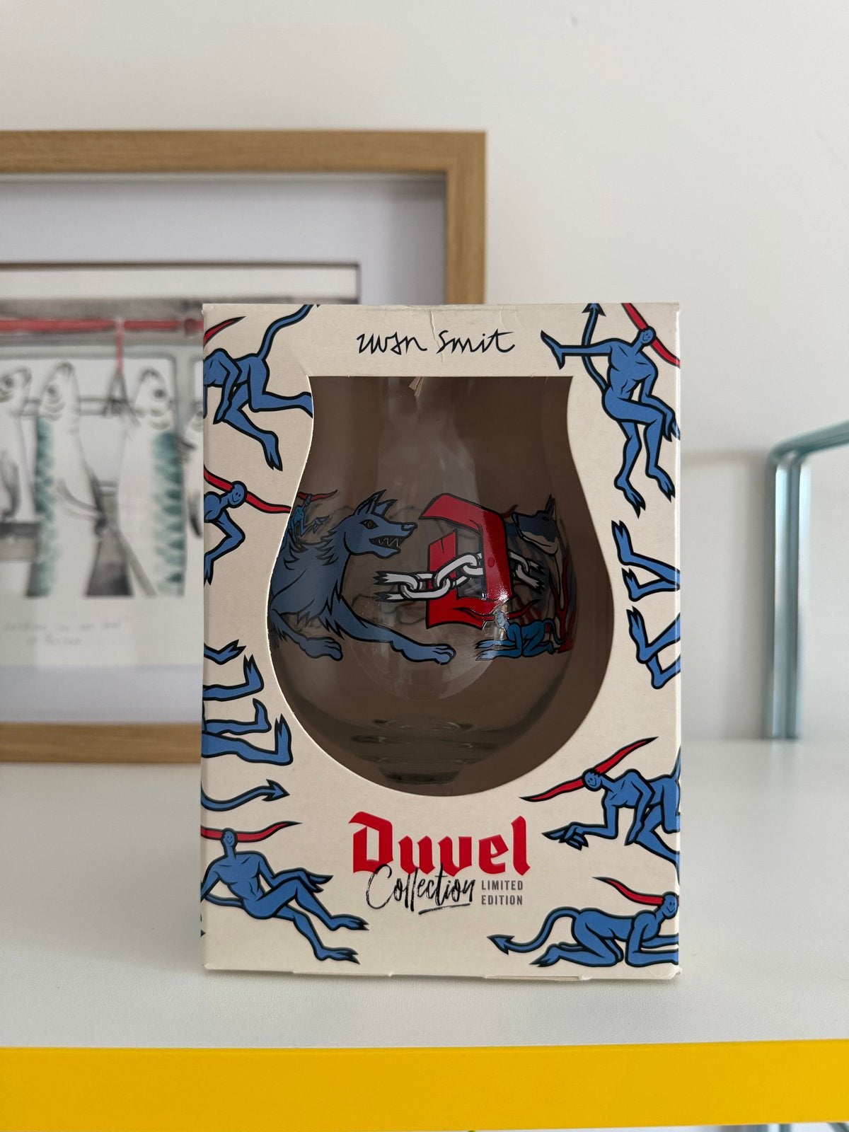 3 limited Duvel glazen - Iwan Smit Loes Van Delft - Nieuw, Ophalen, Nieuw, Bierglas