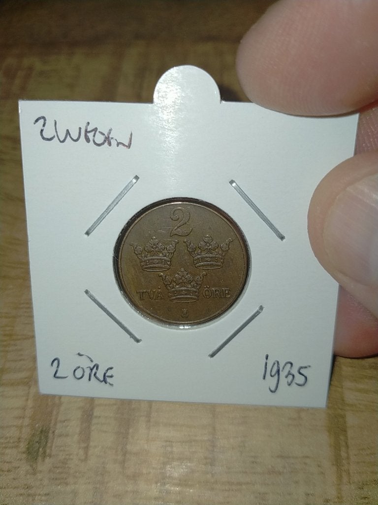 Zweden 2 Ore 1935, Verzenden, Overige landen, Losse munt