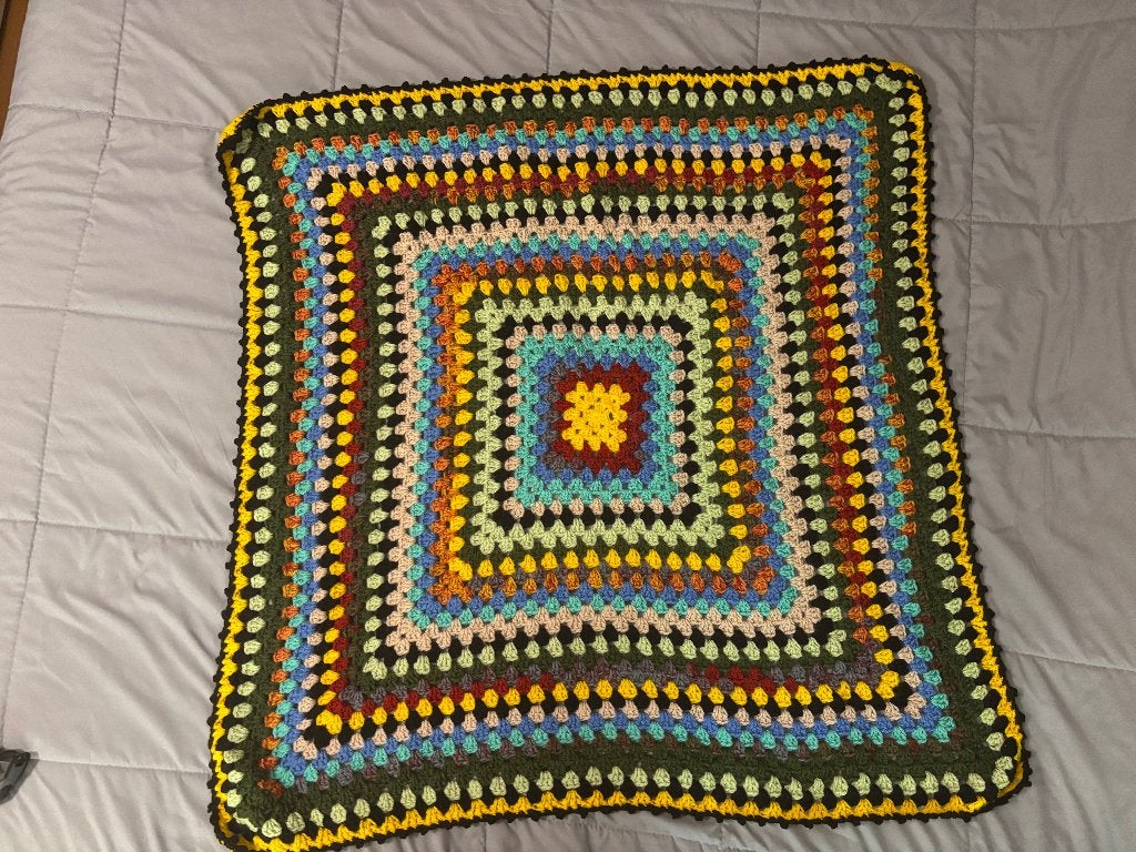 Vierkant kleed, zelf gehaakt (95 X 95 cm), Huis en Inrichting, Tafelkleden, Vierkant, Nieuw, Ophalen of Verzenden, Gehaakt