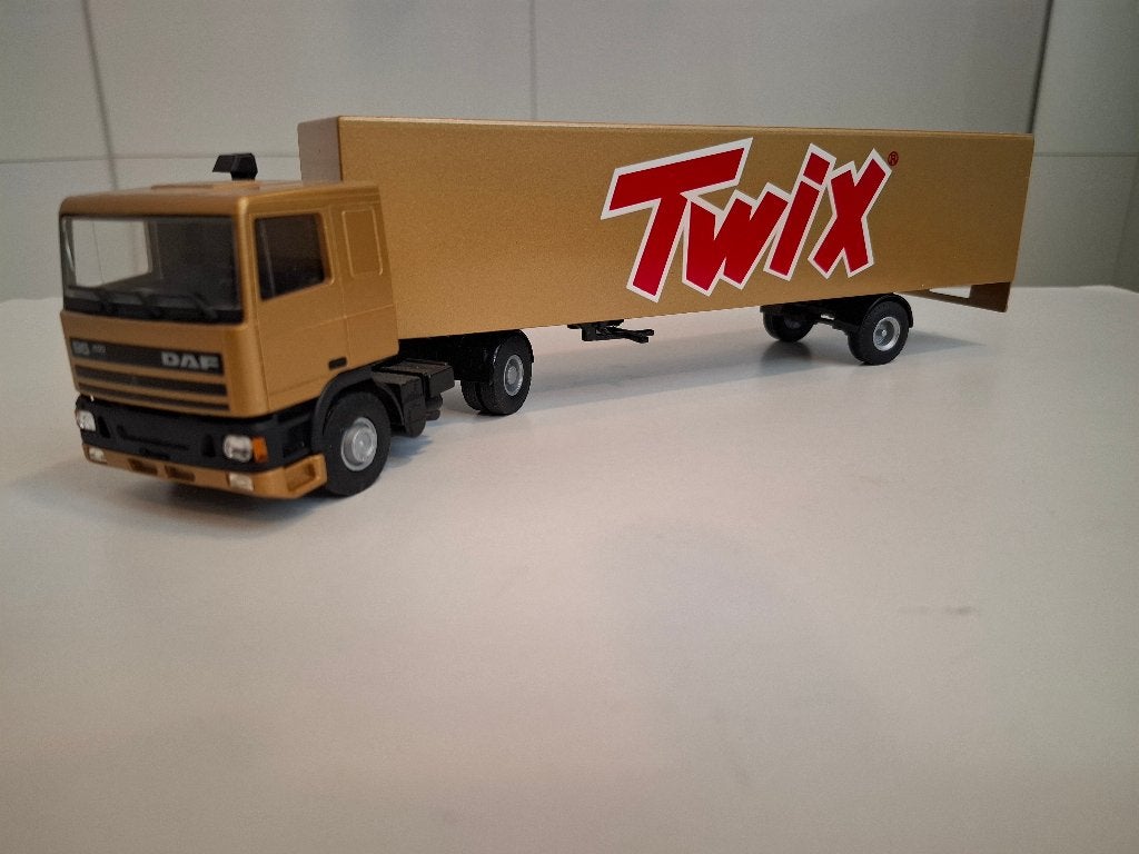 Lion Car DAF 95 Twix, Ophalen of Verzenden, Zo goed als nieuw, Bus of Vrachtwagen, Lion Toys
