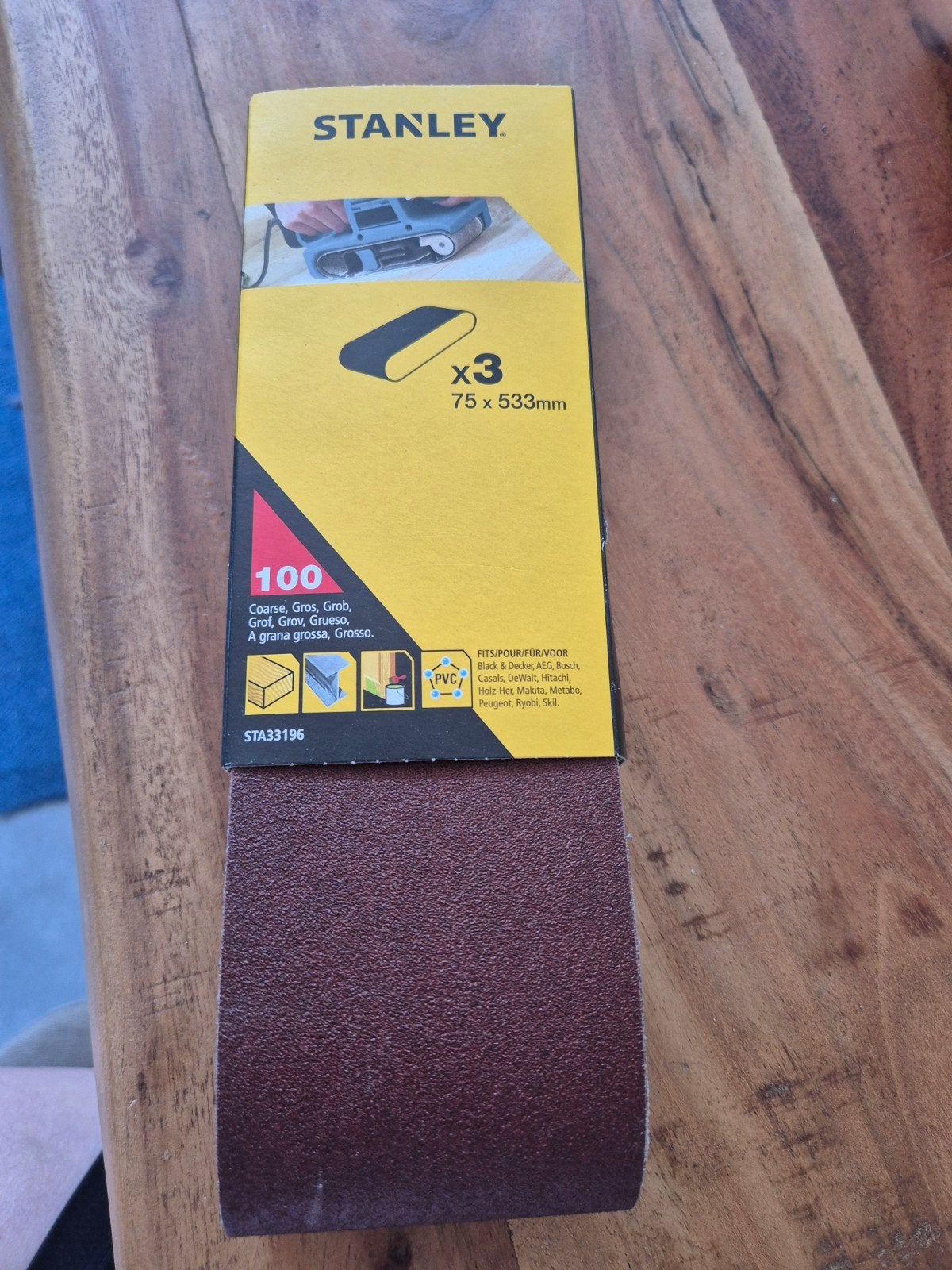 Stanley Schuurband 75x533 korrel 100, Ophalen, Nieuw, Temperatuur