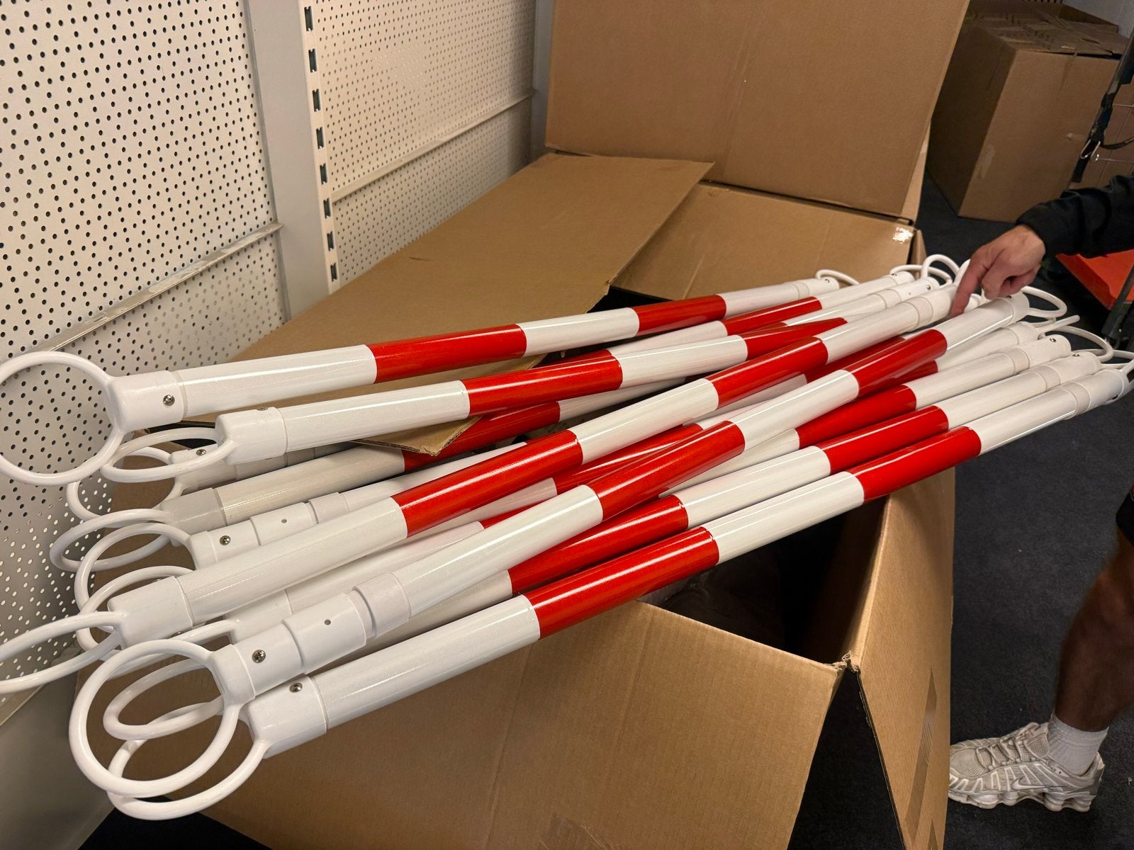 Uitschuifbare palen voor afzetting of werkgebied (10 stuks), Ophalen of Verzenden, Nieuw