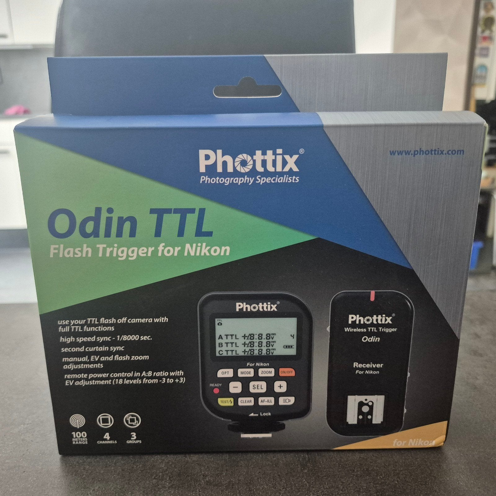 NIEUW Phottix Odin TTL Wireless Flash Trigger Set voor Nikon, Audio, Tv en Foto, Fotografie | Professionele apparatuur, Nieuw