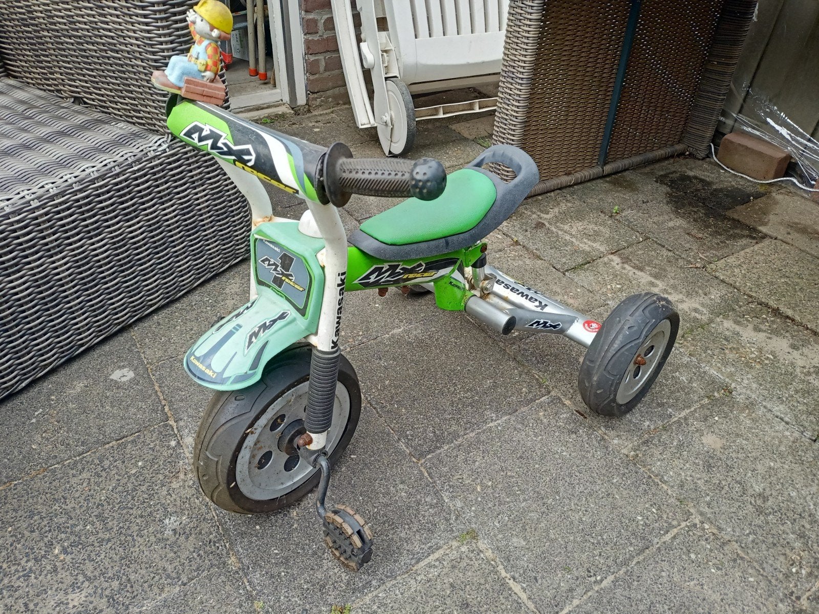 3 wieler fiets Kawasaki groen zwart, Ophalen, Gebruikt, Trapvoertuig