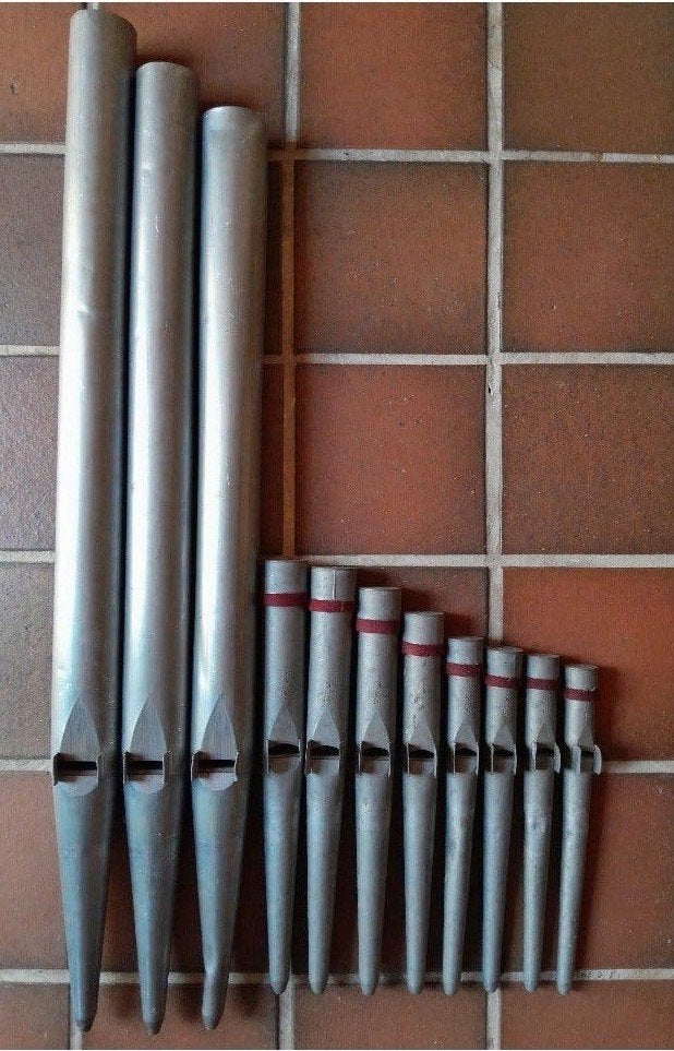 Orgelpijpen / pijpwerk, 11 stuks., Ophalen of Verzenden, Gebruikt, Pijporgel