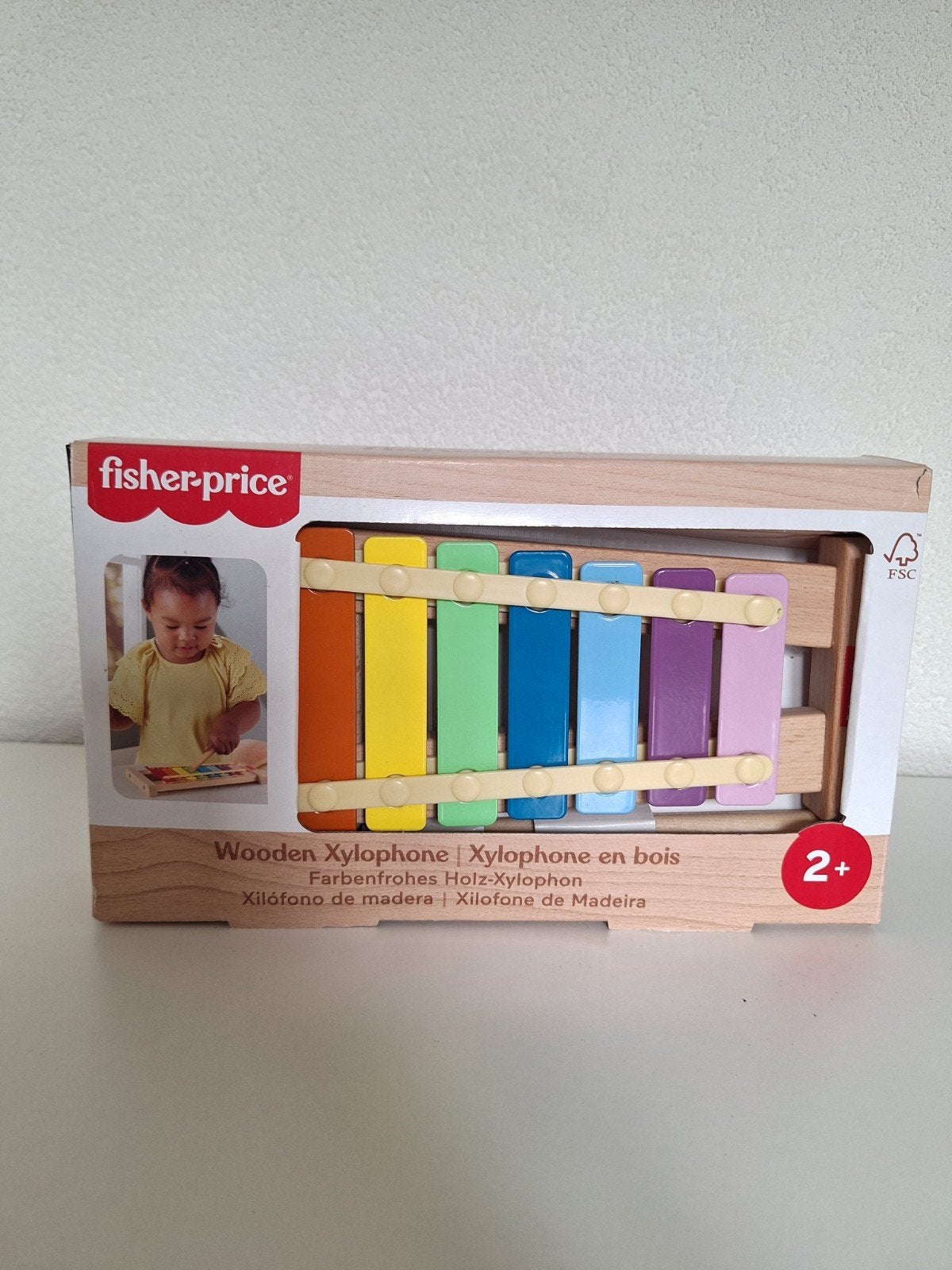 Splinter nieuwe Fisher Price houten xylofoon met kleurrijke, Ophalen of Verzenden, Nieuw, Overige typen