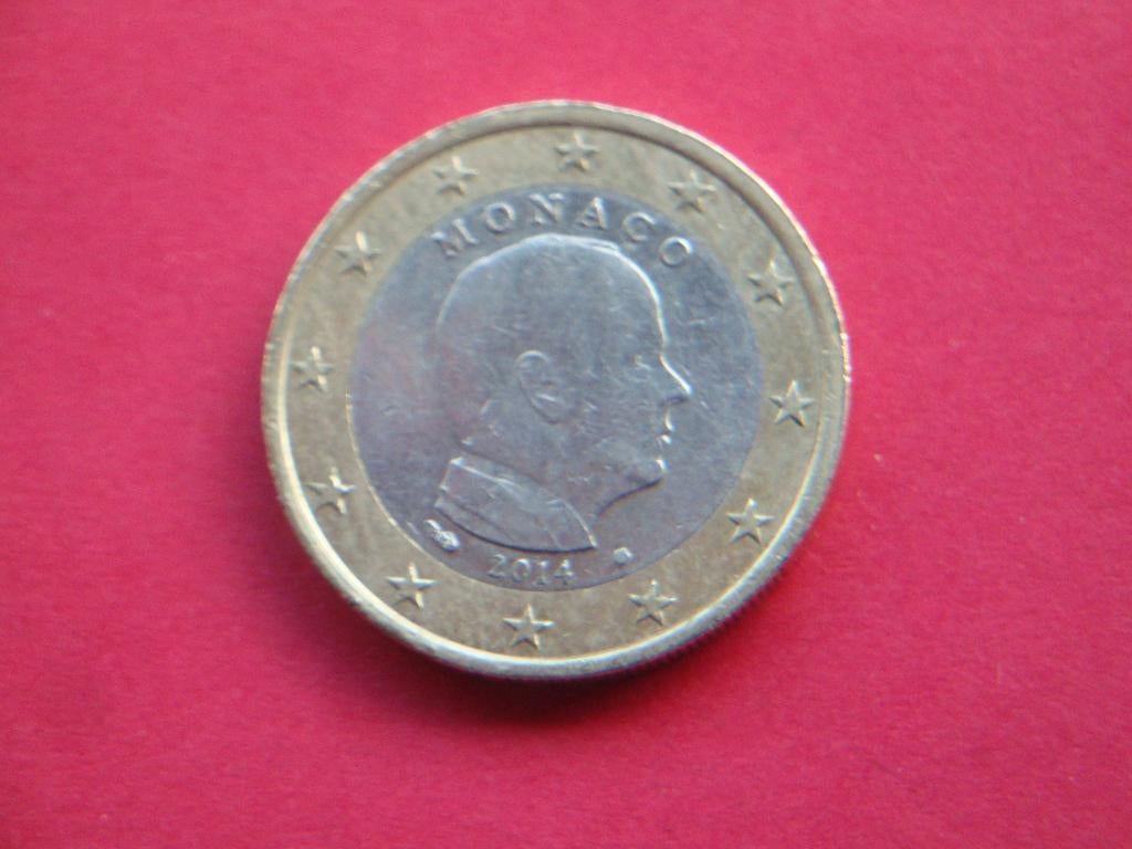 Monaco munt 1 Euro 2014., Postzegels en Munten, Munten | Europa | Euromunten, Verzenden, Monaco, 1 euro, Losse munt