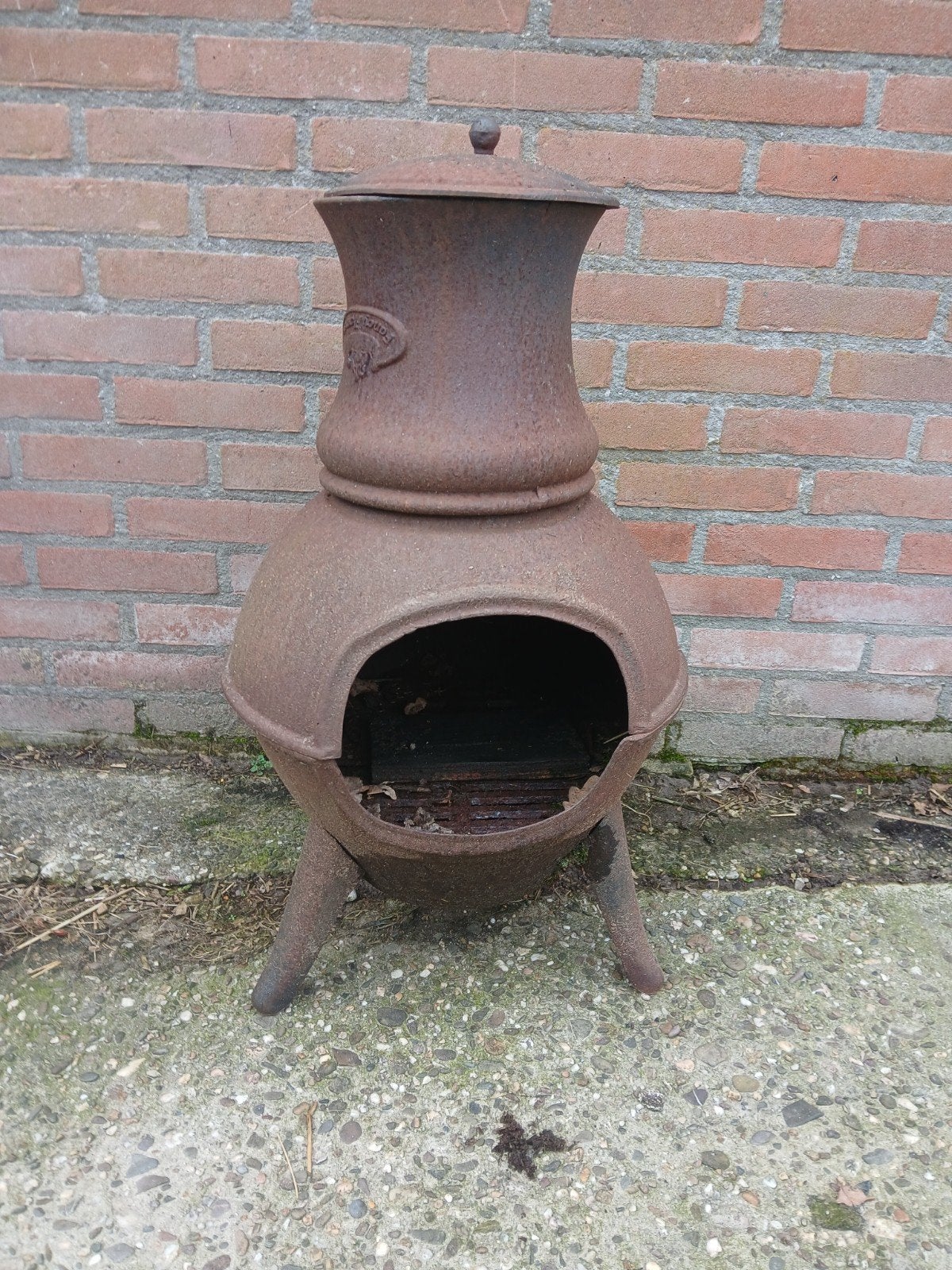 Gietyzeren Tuinkachel - 70cm Hoog, 40cm Doorsnede, Tuin en Terras, Ophalen, Gebruikt