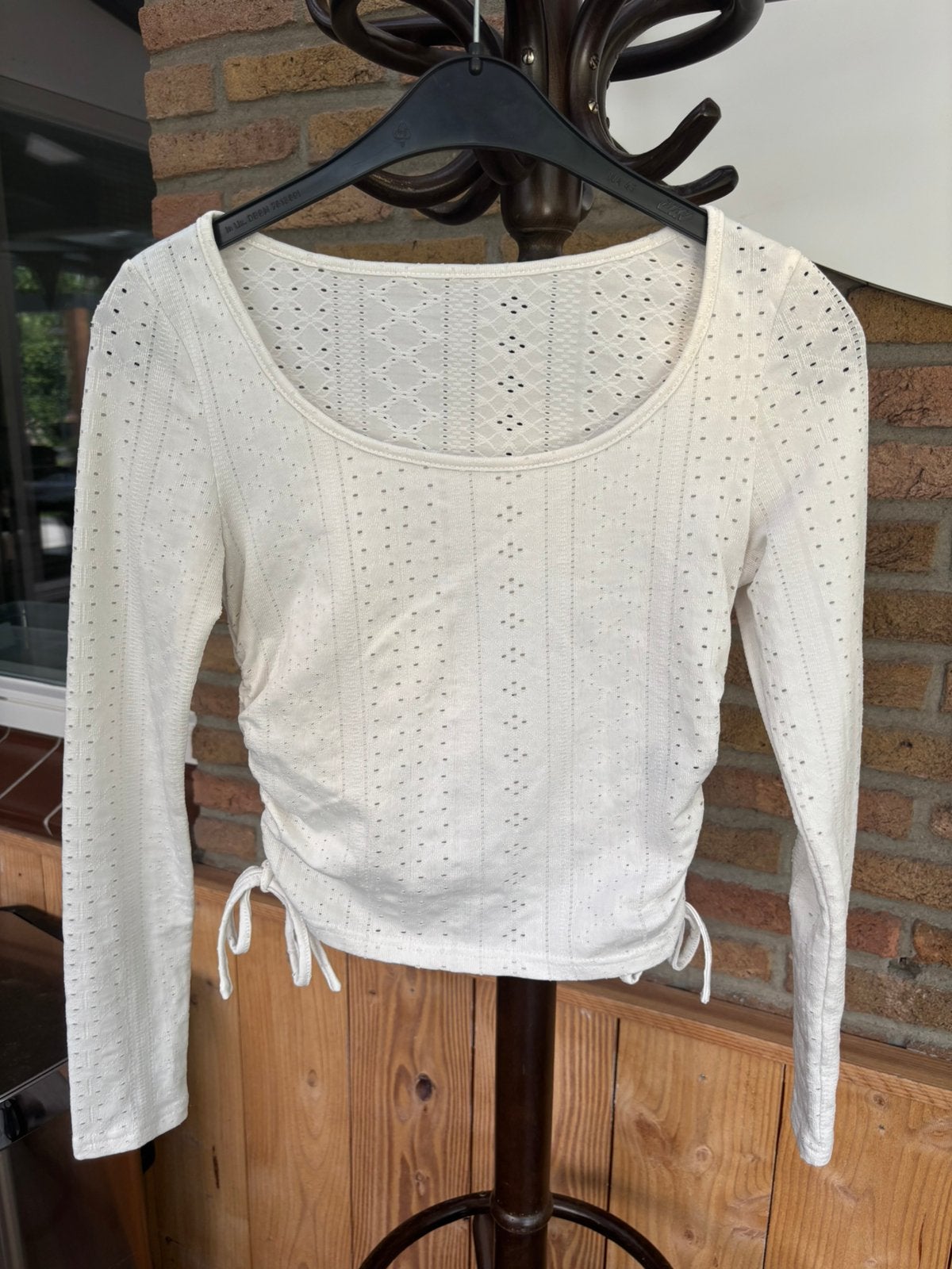 Top Shein maat XS, Wit, Ophalen of Verzenden, Zo goed als nieuw, Lange mouw